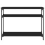 Black engineered wood console table 100x29x75 cm by , Side tables - Ref: Foro24-834035, Price: 53,52 €, Discount: %