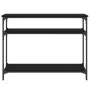 Black engineered wood console table 100x29x75 cm by , Side tables - Ref: Foro24-834035, Price: 52,86 €, Discount: %