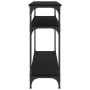 Black engineered wood console table 100x29x75 cm by , Side tables - Ref: Foro24-834035, Price: 53,52 €, Discount: %