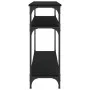 Black engineered wood console table 100x29x75 cm by , Side tables - Ref: Foro24-834035, Price: 52,86 €, Discount: %