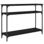 Black engineered wood console table 100x29x75 cm by , Side tables - Ref: Foro24-834035, Price: 52,86 €, Discount: %