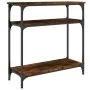 Smoked oak engineered wood console table 75x29x75 cm by , Side tables - Ref: Foro24-834042, Price: 42,99 €, Discount: %