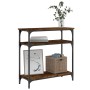 Konsolentisch aus geräuchertem Eichenholzwerkstoff, 75 x 29 x 75 cm von , Seitentische - Ref: Foro24-834042, Preis: 43,45 €, ...