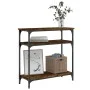 Smoked oak engineered wood console table 75x29x75 cm by , Side tables - Ref: Foro24-834042, Price: 42,99 €, Discount: %