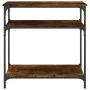 Smoked oak engineered wood console table 75x29x75 cm by , Side tables - Ref: Foro24-834042, Price: 42,99 €, Discount: %