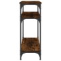 Smoked oak engineered wood console table 75x29x75 cm by , Side tables - Ref: Foro24-834042, Price: 43,45 €, Discount: %