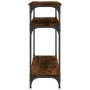 Smoked oak engineered wood console table 75x29x75 cm by , Side tables - Ref: Foro24-834042, Price: 42,99 €, Discount: %