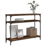 Konsolentisch aus geräuchertem Eichenholzwerkstoff, 100 x 29 x 75 cm von , Seitentische - Ref: Foro24-834037, Preis: 51,43 €,...