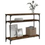 Smoked oak engineered wood console table 100x29x75 cm by , Side tables - Ref: Foro24-834037, Price: 50,93 €, Discount: %
