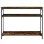 Konsolentisch aus geräuchertem Eichenholzwerkstoff, 100 x 29 x 75 cm von , Seitentische - Ref: Foro24-834037, Preis: 51,43 €,...