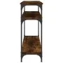 Smoked oak engineered wood console table 100x29x75 cm by , Side tables - Ref: Foro24-834037, Price: 50,93 €, Discount: %
