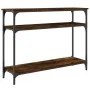 Konsolentisch aus geräuchertem Eichenholzwerkstoff, 100 x 29 x 75 cm von , Seitentische - Ref: Foro24-834037, Preis: 51,43 €,...