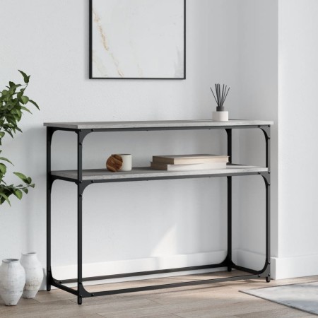 Mesa consola madera de ingeniería gris Sonoma 100x35,5x75 cm de , Mesas auxiliares - Ref: Foro24-834068, Precio: 51,23 €, Des...