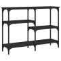 Black engineered wood console table 102x29x75 cm by , Side tables - Ref: Foro24-834080, Price: 60,19 €, Discount: %