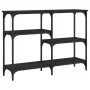 Black engineered wood console table 102x29x75 cm by , Side tables - Ref: Foro24-834080, Price: 59,40 €, Discount: %