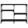 Black engineered wood console table 102x29x75 cm by , Side tables - Ref: Foro24-834080, Price: 60,19 €, Discount: %