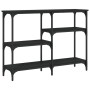 Black engineered wood console table 102x29x75 cm by , Side tables - Ref: Foro24-834080, Price: 60,19 €, Discount: %