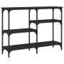 Black engineered wood console table 102x29x75 cm by , Side tables - Ref: Foro24-834080, Price: 59,40 €, Discount: %