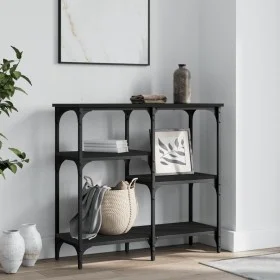 Schwarzer Konsolentisch aus Holzwerkstoff, 80 x 29 x 75 cm von , Seitentische - Ref: Foro24-834075, Preis: 53,01 €, Rabatt: %