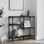 Schwarzer Konsolentisch aus Holzwerkstoff, 80 x 29 x 75 cm von , Seitentische - Ref: Foro24-834075, Preis: 53,72 €, Rabatt: %