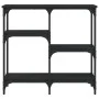 Mesa consola madera de ingeniería negra 80x29x75 cm de , Mesas auxiliares - Ref: Foro24-834075, Precio: 53,00 €, Descuento: %