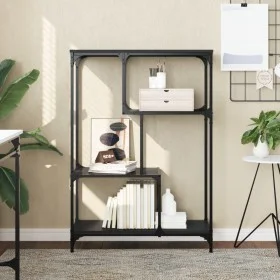 Regal aus Holzwerkstoff und schwarzem Stahl, 81 x 36 x 115 cm von , Bücherregale und Regale - Ref: Foro24-835404, Preis: 49,4...