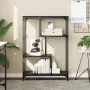 Regal aus Holzwerkstoff und schwarzem Stahl, 81 x 36 x 115 cm von , Bücherregale und Regale - Ref: Foro24-835404, Preis: 49,4...