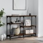 Konsolentisch aus geräuchertem Eichenholzwerkstoff, 102 x 29 x 75 cm von , Seitentische - Ref: Foro24-834082, Preis: 55,33 €,...