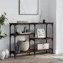 Smoked oak engineered wood console table 102x29x75 cm by , Side tables - Ref: Foro24-834082, Price: 54,73 €, Discount: %