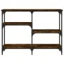Smoked oak engineered wood console table 102x29x75 cm by , Side tables - Ref: Foro24-834082, Price: 54,73 €, Discount: %