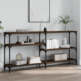 Konsolentisch aus eichenbraunem Holzwerkstoff, 160 x 29 x 75 cm von , Seitentische - Ref: Foro24-834089, Preis: 73,85 €, Raba...
