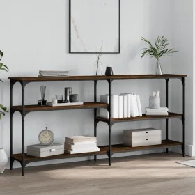 Oak brown engineered wood console table 160x29x75 cm by , Side tables - Ref: Foro24-834089, Price: 72,90 €, Discount: %
