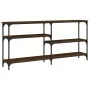 Konsolentisch aus eichenbraunem Holzwerkstoff, 160 x 29 x 75 cm von , Seitentische - Ref: Foro24-834089, Preis: 72,90 €, Raba...