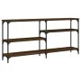 Konsolentisch aus eichenbraunem Holzwerkstoff, 160 x 29 x 75 cm von , Seitentische - Ref: Foro24-834089, Preis: 72,90 €, Raba...