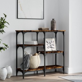 Konsolentisch aus geräuchertem Eichenholzwerkstoff, 80 x 29 x 75 cm von , Seitentische - Ref: Foro24-834077, Preis: 52,37 €, ...
