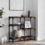 Mesa consola madera de ingeniería roble ahumado 80x29x75 cm de , Mesas auxiliares - Ref: Foro24-834077, Precio: 52,30 €