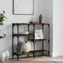 Smoked oak engineered wood console table 80x29x75 cm by , Side tables - Ref: Foro24-834077, Price: 51,70 €, Discount: %