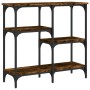 Smoked oak engineered wood console table 80x29x75 cm by , Side tables - Ref: Foro24-834077, Price: 52,37 €, Discount: %