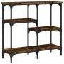 Smoked oak engineered wood console table 80x29x75 cm by , Side tables - Ref: Foro24-834077, Price: 51,70 €, Discount: %