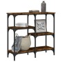 Smoked oak engineered wood console table 80x29x75 cm by , Side tables - Ref: Foro24-834077, Price: 52,37 €, Discount: %