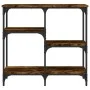 Smoked oak engineered wood console table 80x29x75 cm by , Side tables - Ref: Foro24-834077, Price: 51,70 €, Discount: %