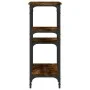 Smoked oak engineered wood console table 80x29x75 cm by , Side tables - Ref: Foro24-834077, Price: 51,70 €, Discount: %