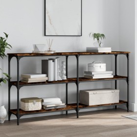 Konsolentisch aus geräuchertem Eichenholzwerkstoff, 150 x 29 x 75 cm von , Seitentische - Ref: Foro24-834107, Preis: 77,11 €,...