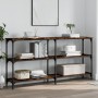 Konsolentisch aus geräuchertem Eichenholzwerkstoff, 150 x 29 x 75 cm von , Seitentische - Ref: Foro24-834107, Preis: 77,11 €,...
