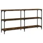 Konsolentisch aus geräuchertem Eichenholzwerkstoff, 150 x 29 x 75 cm von , Seitentische - Ref: Foro24-834107, Preis: 75,96 €,...