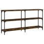 Konsolentisch aus geräuchertem Eichenholzwerkstoff, 150 x 29 x 75 cm von , Seitentische - Ref: Foro24-834107, Preis: 77,11 €,...