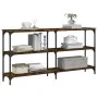 Konsolentisch aus geräuchertem Eichenholzwerkstoff, 150 x 29 x 75 cm von , Seitentische - Ref: Foro24-834107, Preis: 75,96 €,...