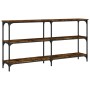 Konsolentisch aus geräuchertem Eichenholzwerkstoff, 150 x 29 x 75 cm von , Seitentische - Ref: Foro24-834107, Preis: 77,11 €,...