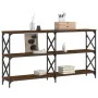 Mesa consola madera de ingeniería marrón roble 200x28x80,5 cm de , Mesas auxiliares - Ref: Foro24-835433, Precio: 67,13 €, De...