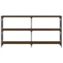 Oak brown engineered wood console table 200x28x80.5 cm by , Side tables - Ref: Foro24-835433, Price: 66,94 €, Discount: %